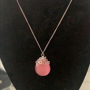 Extended Pink Necklace & Earring Set